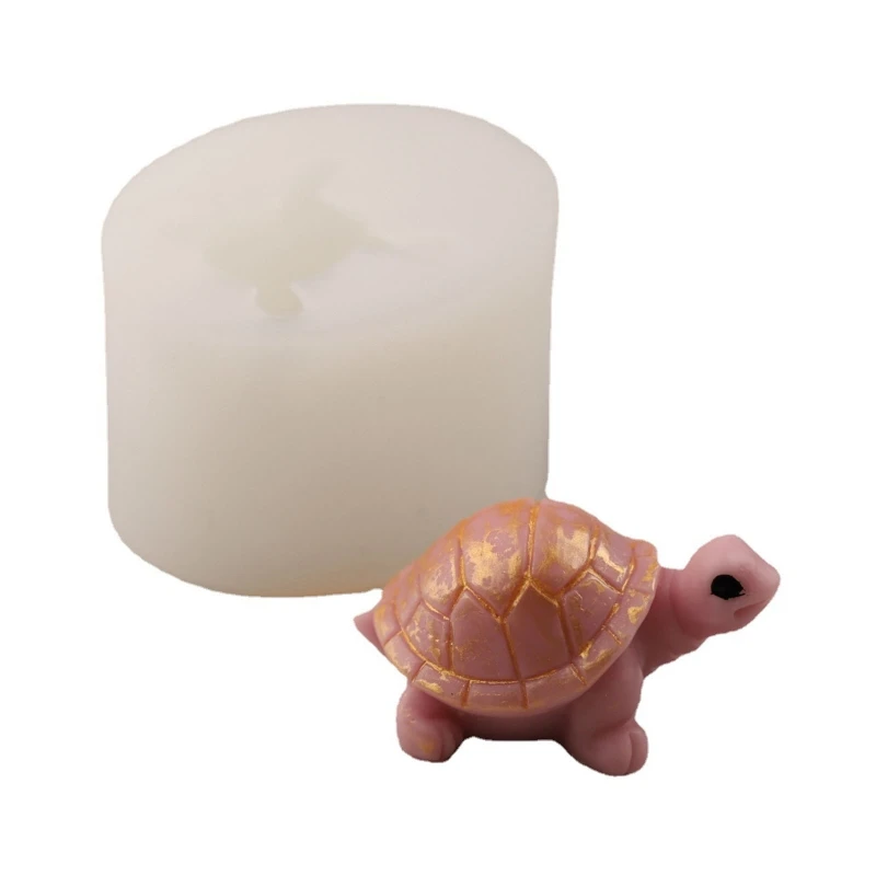 

X6HE 3D Little Turtle Silicone Candle Mold Soap Clay Making DIY Cake Tool Animal Art Craft Candle Making Supplies
