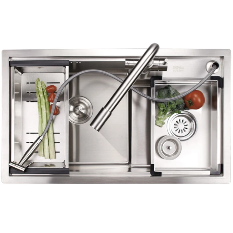 Умывальник для кухни большая многофункциональная раковина с одним отверстием