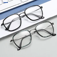 alloy glasses frame unisex spectacles full rim eyeglasses anti blue ray spring hinges nearsighted eye glasses hot selling