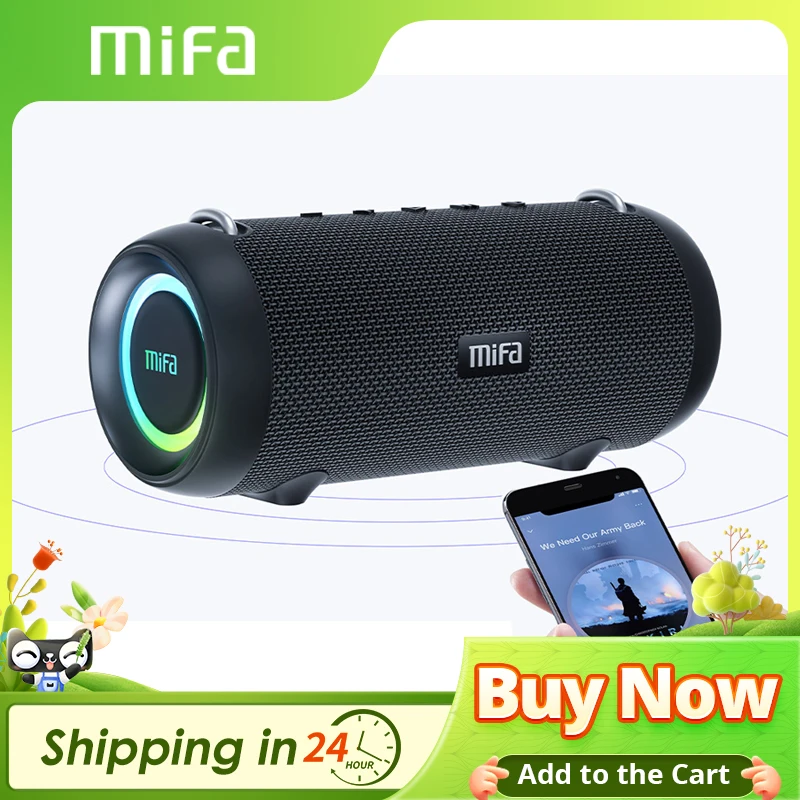 mifa A90 Bluetooth Speaker 60W Output Power Bluetooth Speaker with Class D Amplifier Excellent Bass Performace camping speaker