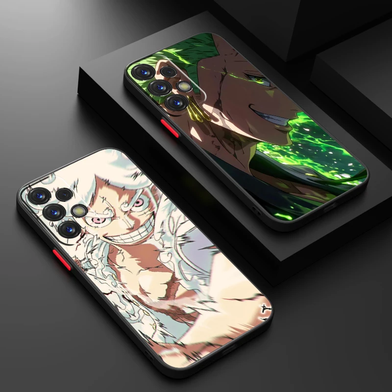 Художественный цельнокроеный матовый прозрачный чехол Luffy Zoro для Samsung Note 20 A35 A03 A54