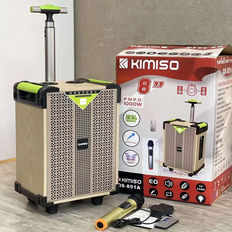 

8 "Fashion Tie Rod Wireless Bluetooth Speaker Pillar Wireless Microphone Outdoor Party Dance Home Singing Caixa De Som Bluetooth