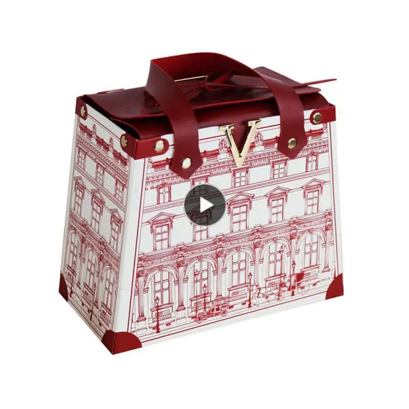 

Старинные архитектурные узоры, рождественские подарочные упаковочные коробки, юбилейная портативная Подарочная коробка, V-образные украше...