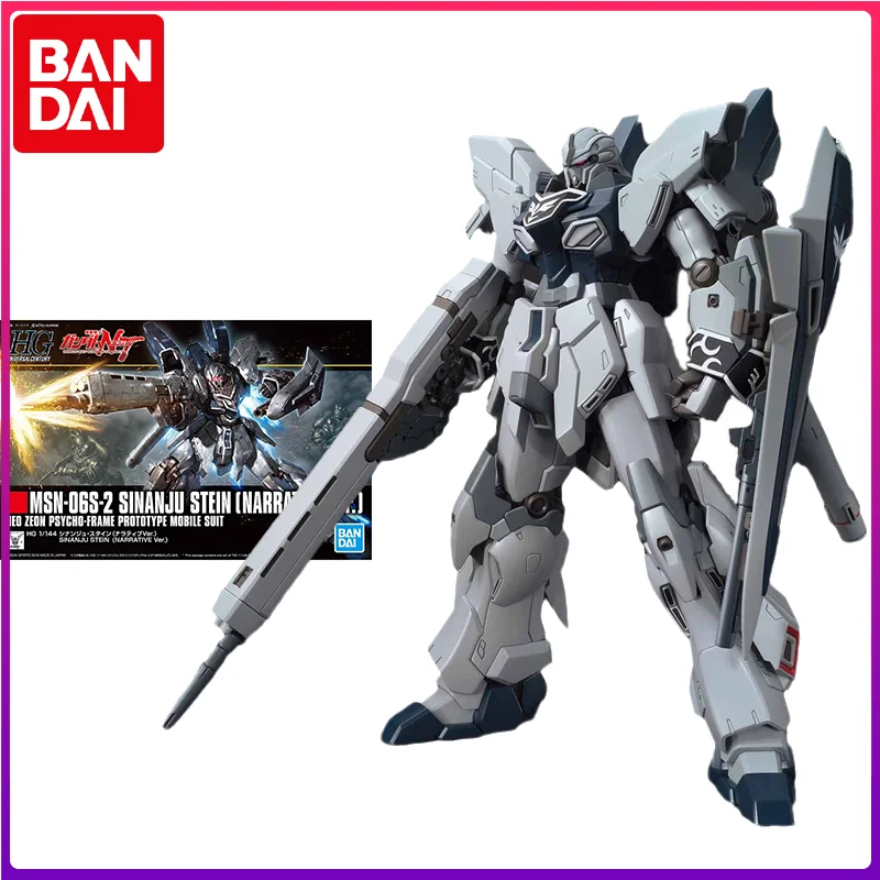 

Bandai Original Gundam Model Kit Anime Figure HGUC 1/144 MSN-06S-2 SINANJU STEIN Action Figures Collectible Toys Gifts for Kids