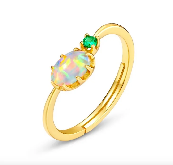 

TR2 Gold Rings For Woman 2021 Neo Gothic Jewelry High Level Set Accessories