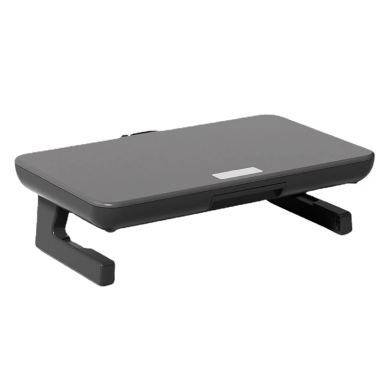 

Foldable Computer Monitor Stand Adjustable Desk Organizer with Storage Drawer Tablet Phone Stand for Laptop PC Printer