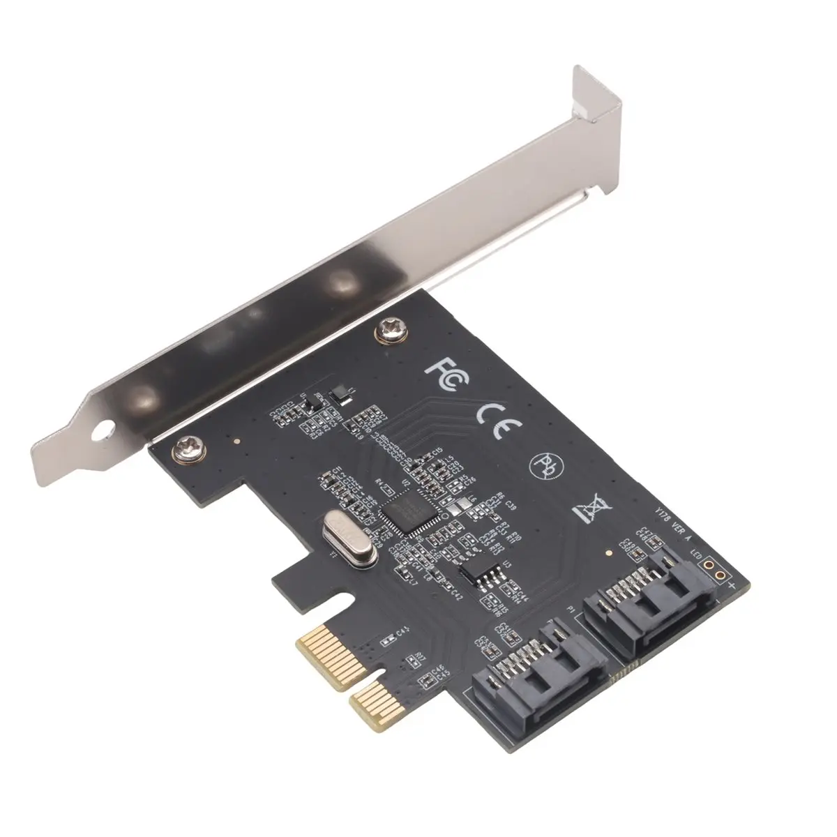 Карта расширения DT81 PCI-E на SATA3.0, 6 Гбитс, 2-портовый адаптер расширения с чипом ASM1061 для Win11107 (art.: 3920db6ede320) - 3920db6ede320