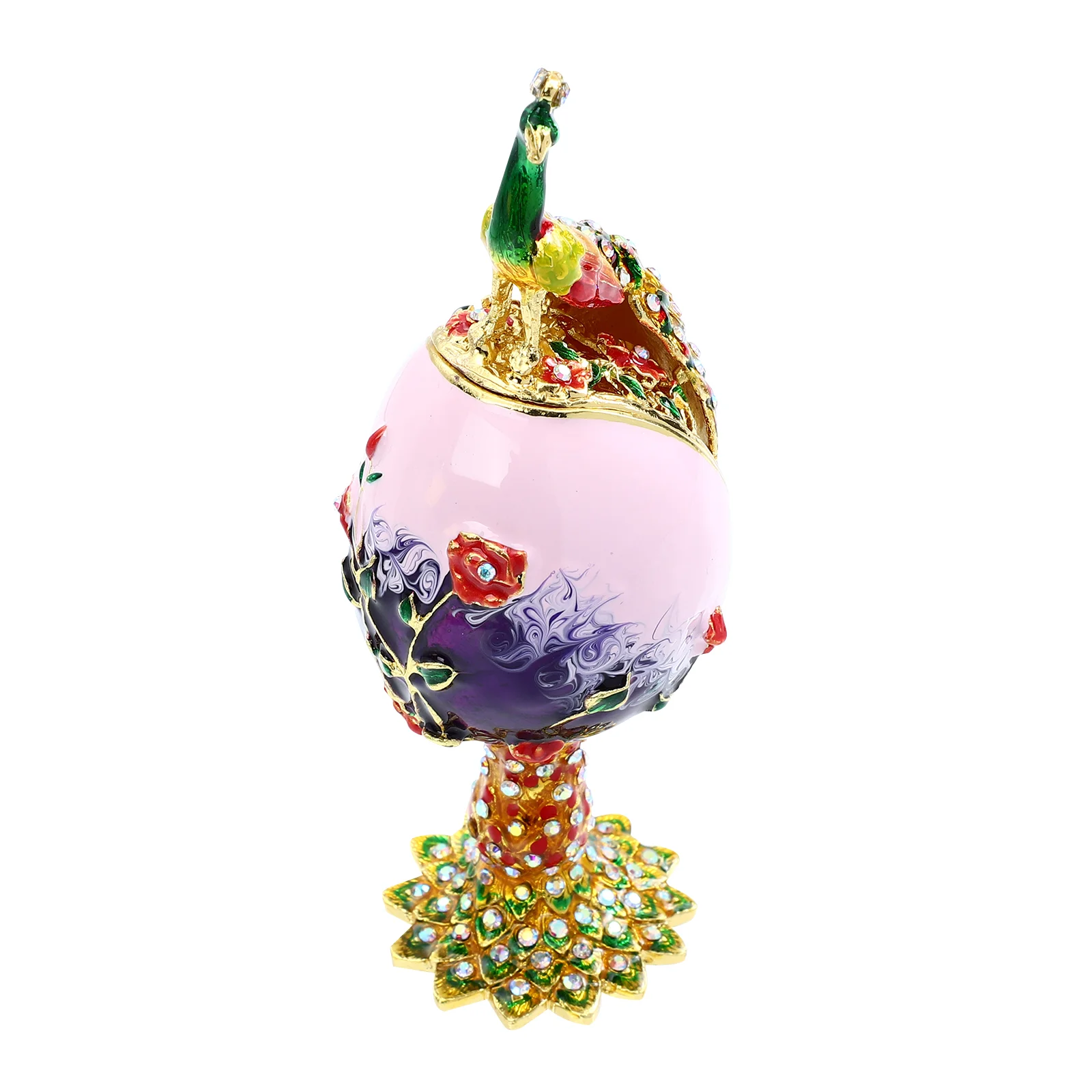 

Jewelry Box Peafowl Egg Ornament Jewelry Trinket Box Animal Ornament Craft Gift
