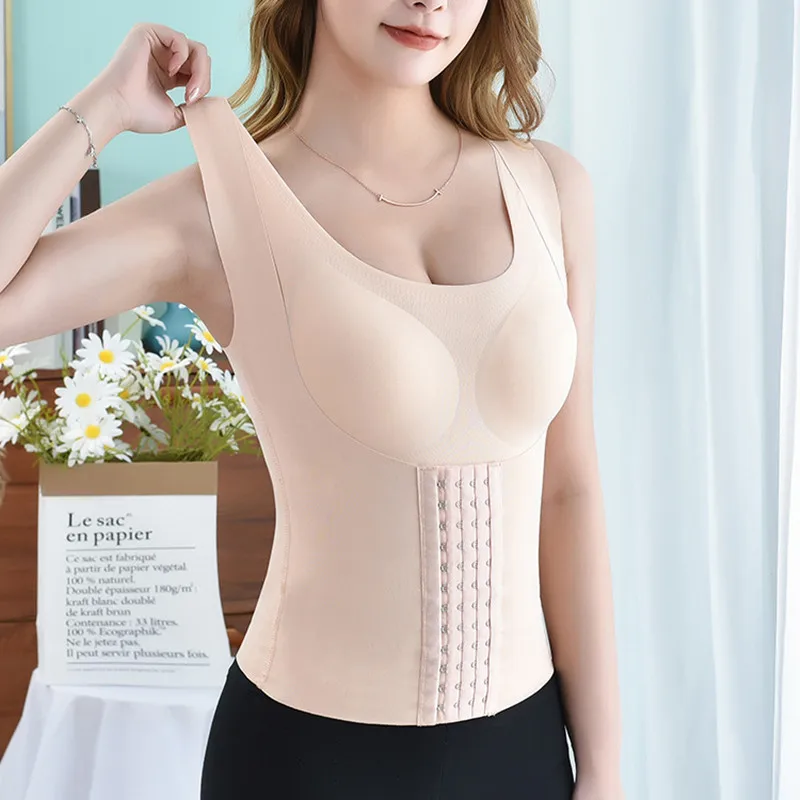 Корректирующее белье для женщин Утягивающая майка живота корсет облегающий