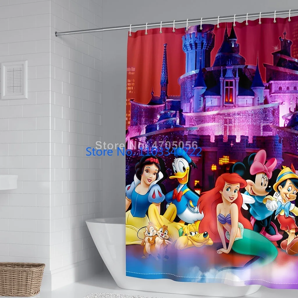 Водонепроницаемые шторы с крючками для ванной рисунок в стиле аниме утка Дейзи