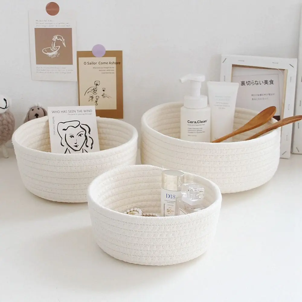 

1Pcs Practical Beautiful Hand-woven Useful Storage Basket Laundry Basket Hamper Sundries Organizer