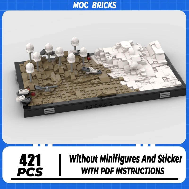 Популярная Звездная Модель Фильма Moc Строительные Блоки Клон Конец Сцена