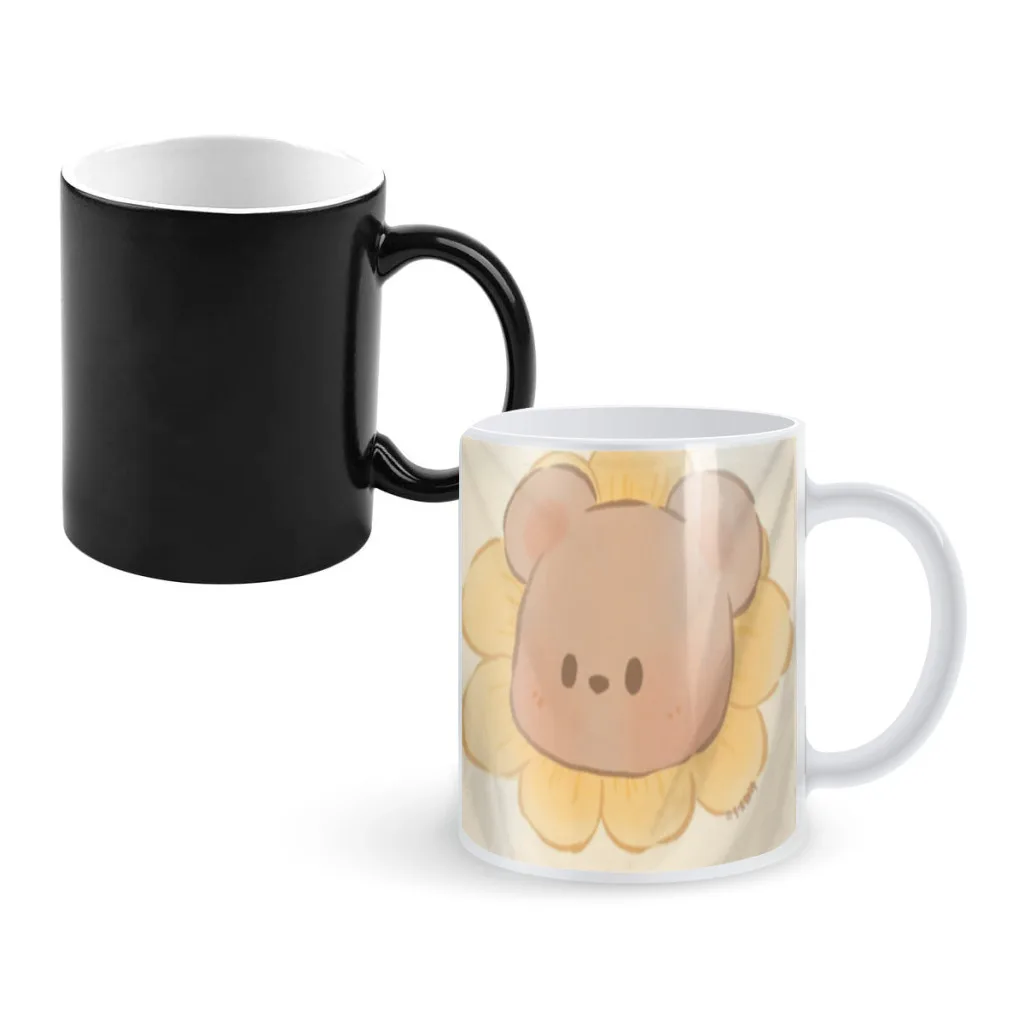 

Cute-little-rabbit-creative Change-ceramic Mug Heat Revealing Coffee Cup Breakfast Cup Mug Friends Gift
