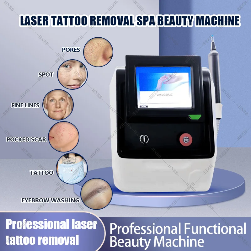 

2023 Portable Q-switched Nd Yag Laser 532 1064nm Picosecond Laser Freckle Tattoo Removal Machine