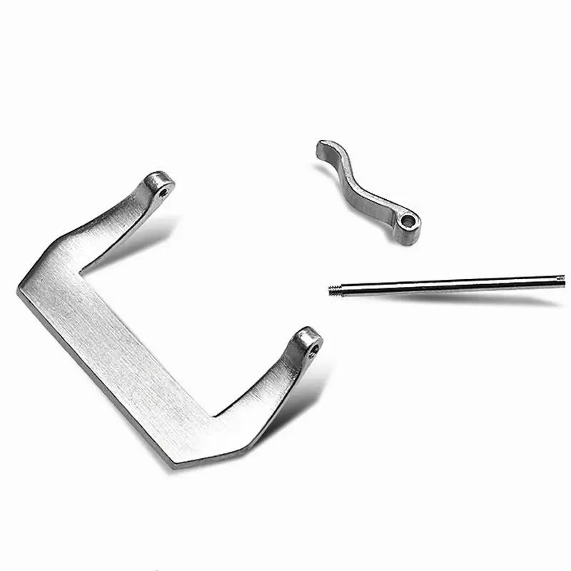 Brushed Stainless Steel Pin Buckle Leather Strap Black Silver  Watch Buckle 18mm 20mm 22mm 24mm 26mm Fit For Panerai Watches