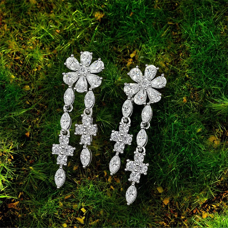 

Designer Fashion 925 Sterling Silver Jewelry 3A Cubic Zirconia Party Earring