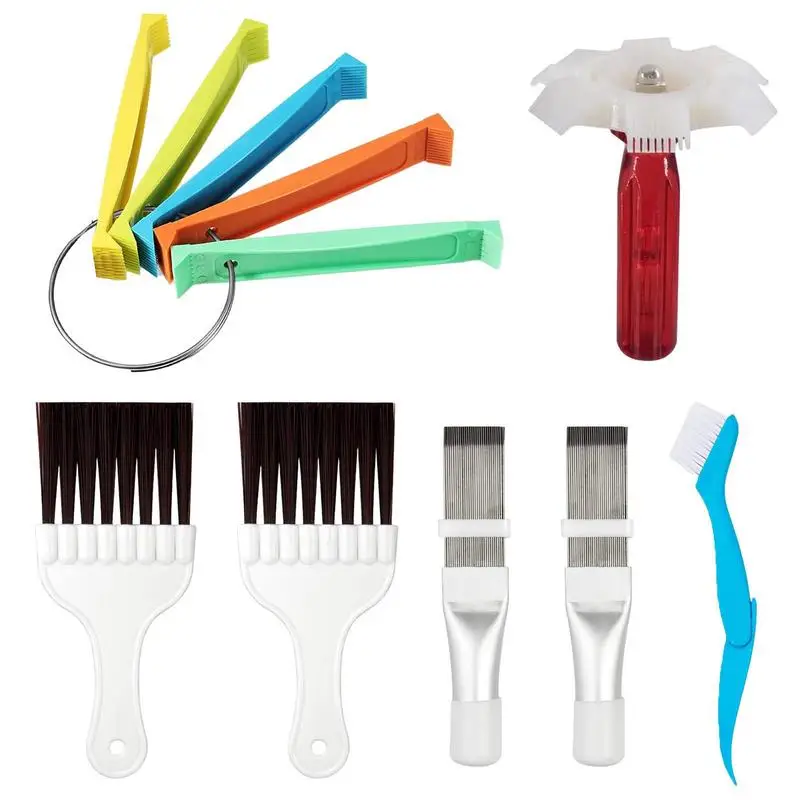 

Fin Comb Cleaner Kit Convenient Refrigerator Coil Cleaning Brush Air Conditioner Condenser Fin Straightener Comb Fin Cleaning