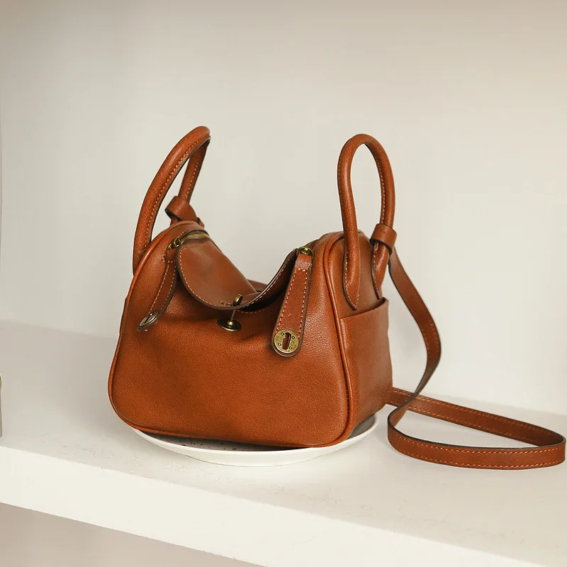 

Женская сумка из натуральной кожи, новинка весны-лета 2023, вместительная докторская сумка, модная ручная сумка через плечо