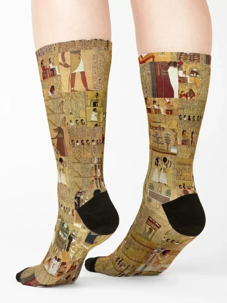 Носки с египетскими иероглифами рождественские подарки японские модные носки