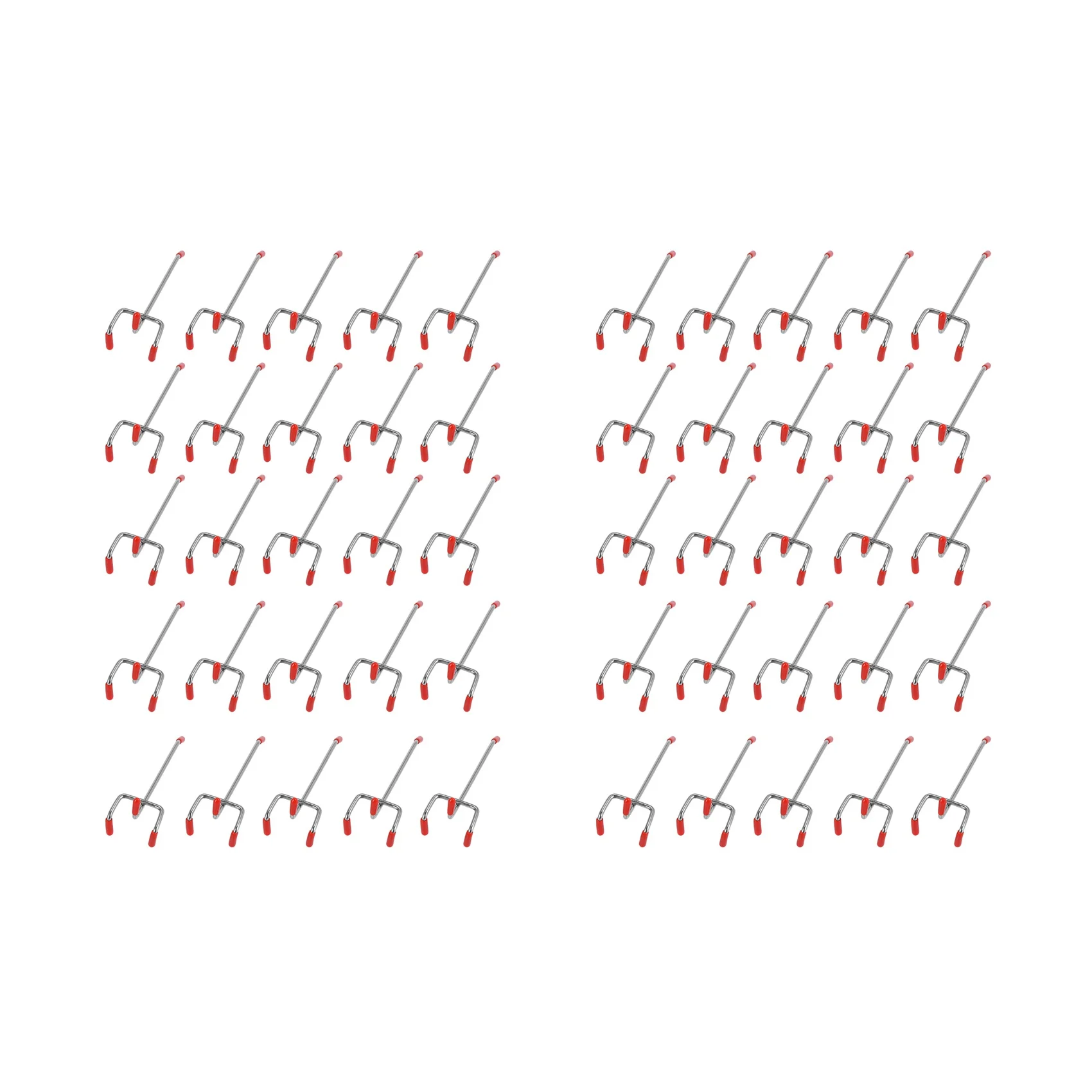 

50Pcs 100Mm Pegboard Hooks Slat Wall Retail Display Shop Peg Hang Fits Home Hanger Chrome Metal 1-1.5Kg Loading