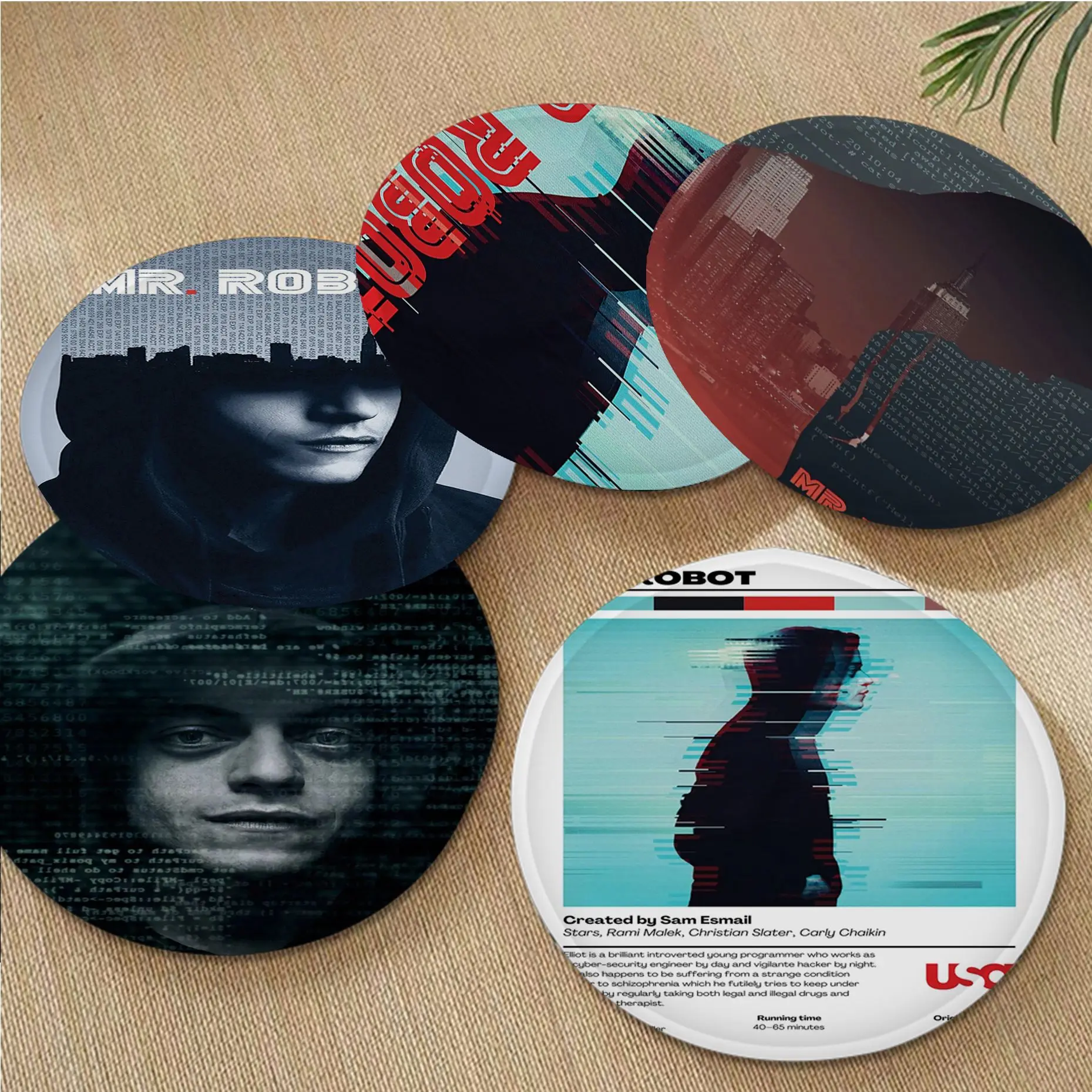 

Mr Robot Rami Malek Hackers USA TV Show Square Fabric Cushion Non-slip Living Room Sofa Decor Stool Tatami Office Cushions