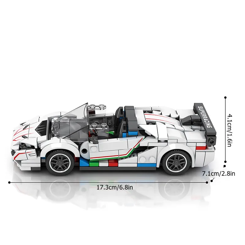 Блоки Гоночного Автомобиля Moc Speed Champions - Суперскоростная Модель Спортивного