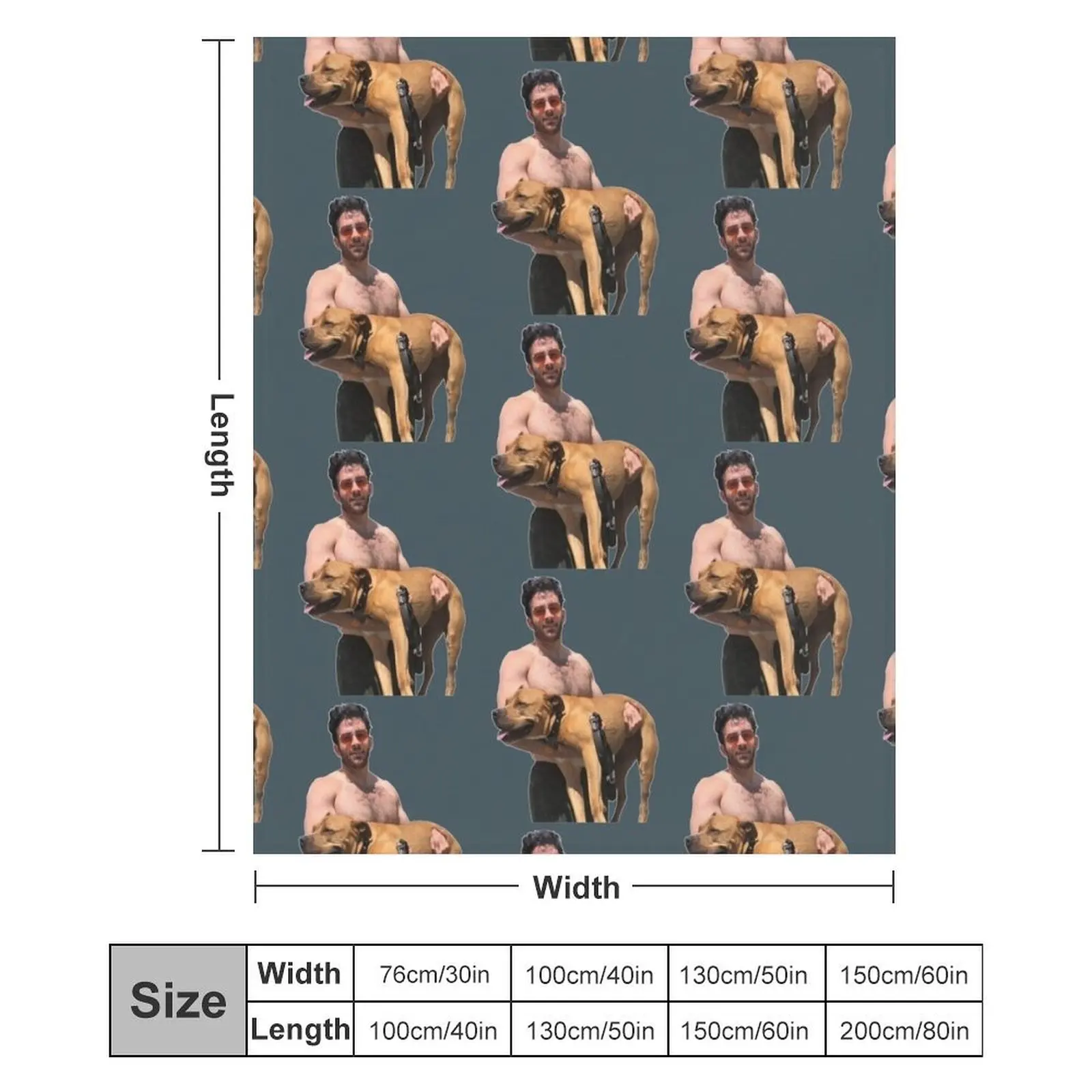 Одеяло Хасан Пайкер и счастливая собака Очень большое одеяло Роскошные