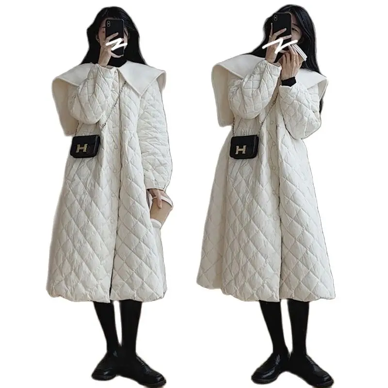 

Korean Style Winter Maternity Clothes Plus Size Pregnant Women Coat Long Loose Pregnancy Cotton Outwear Fashion Pregnancy Jacket