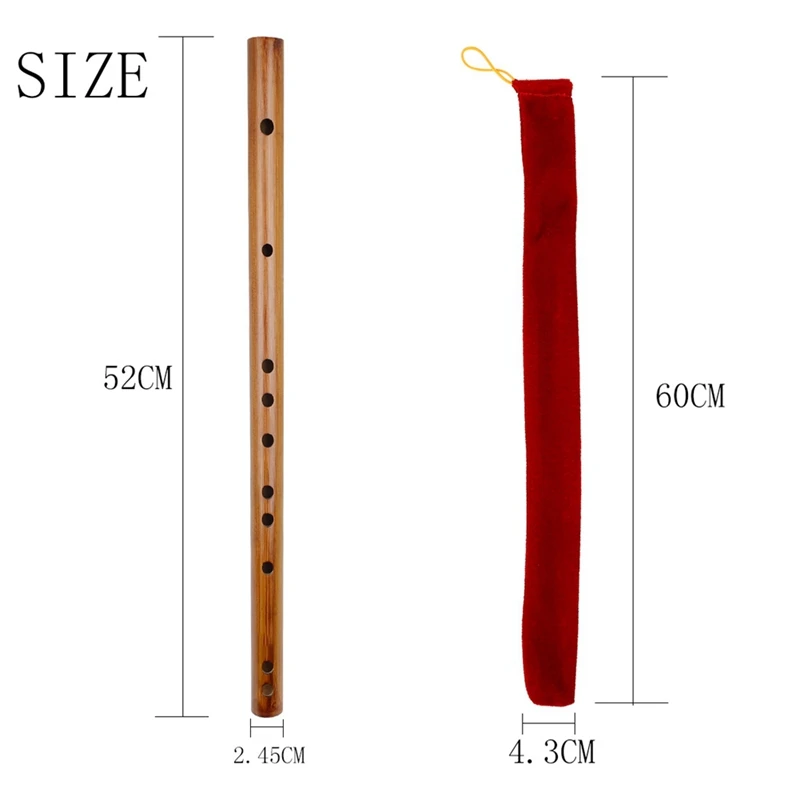 Миниатюрный Бархатный мешочек для мелодий Бамбуковая бамбуковая флейта
