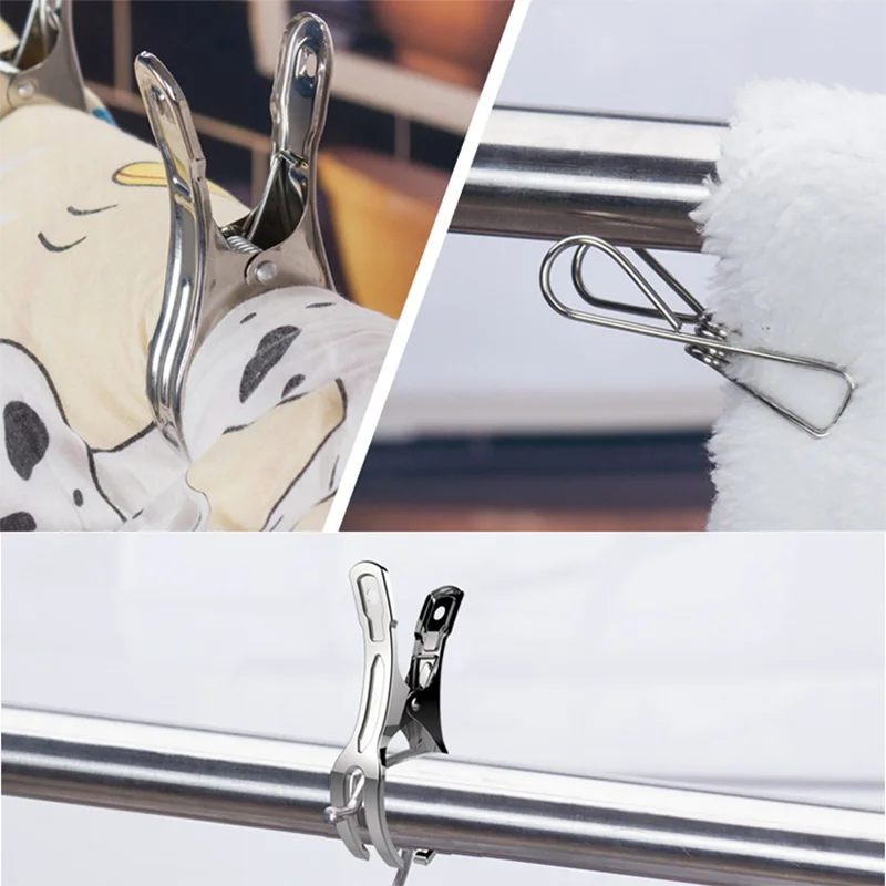 

Clothespin Stainless Steel 5.5cm 9cm Clothes Drying Socks Quilt Underwear Pants Fixing Clip