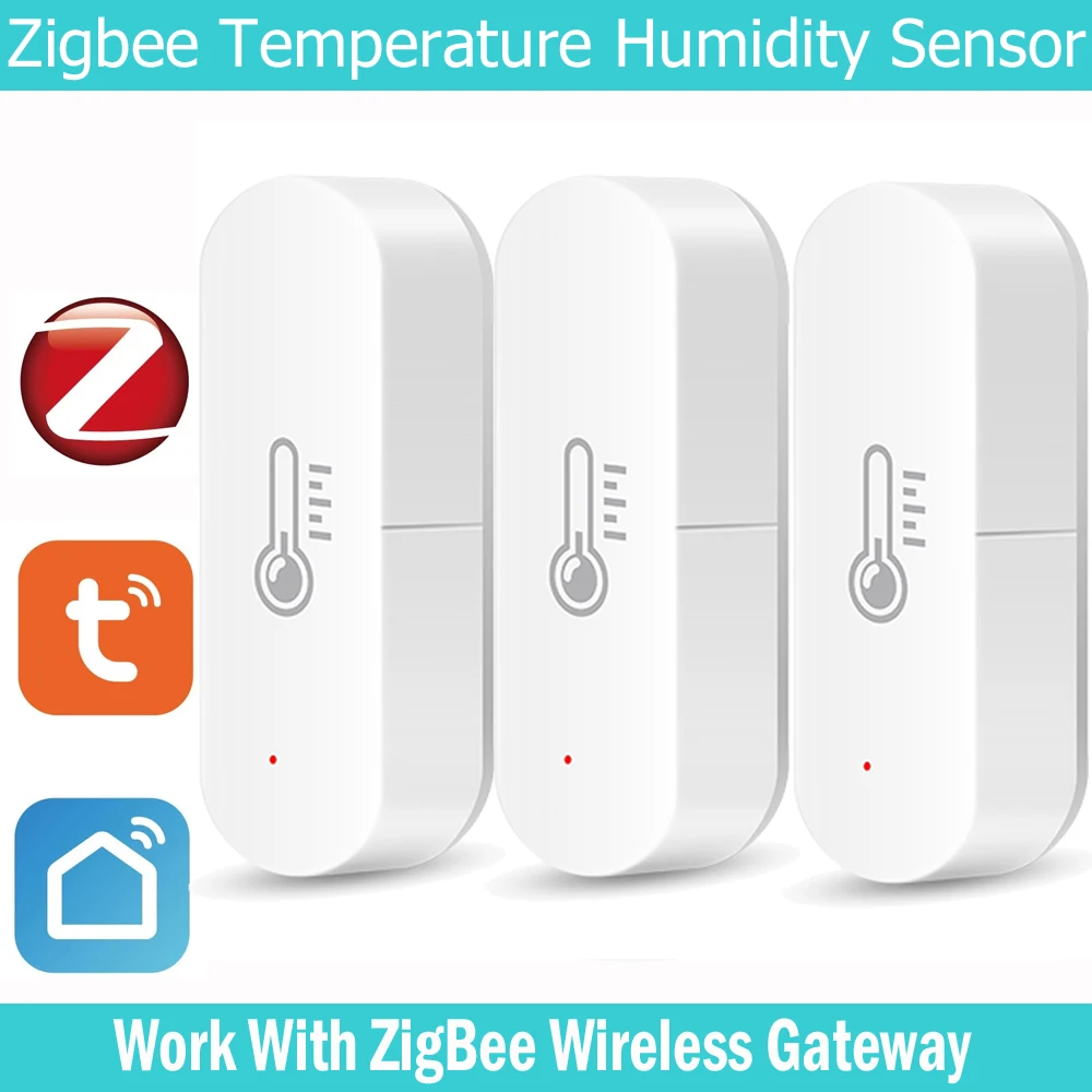 

Tuya Smart ZigBee Temperature And Humidity Sensor Indoor Hygrometer Controller Monitoring For Alexa Google Home