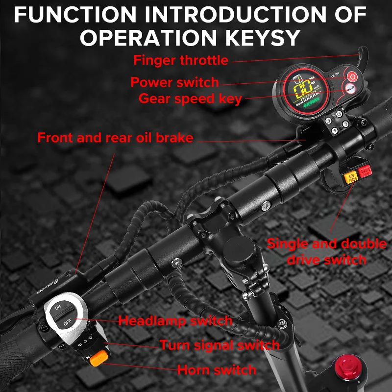 Мощные внедорожные электрические скутеры 11 дюймов долговечность 5600 Вт двойной