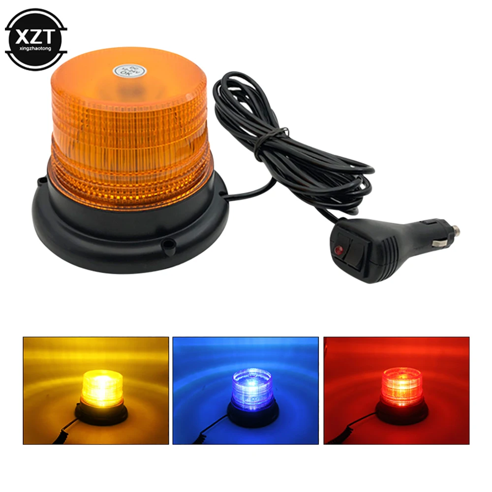 

40LED Car Warning Light 12-24V Flashing Light Safety Beacon Strobe Light Emergency Light Magnetic for School Bus Truck Forklift