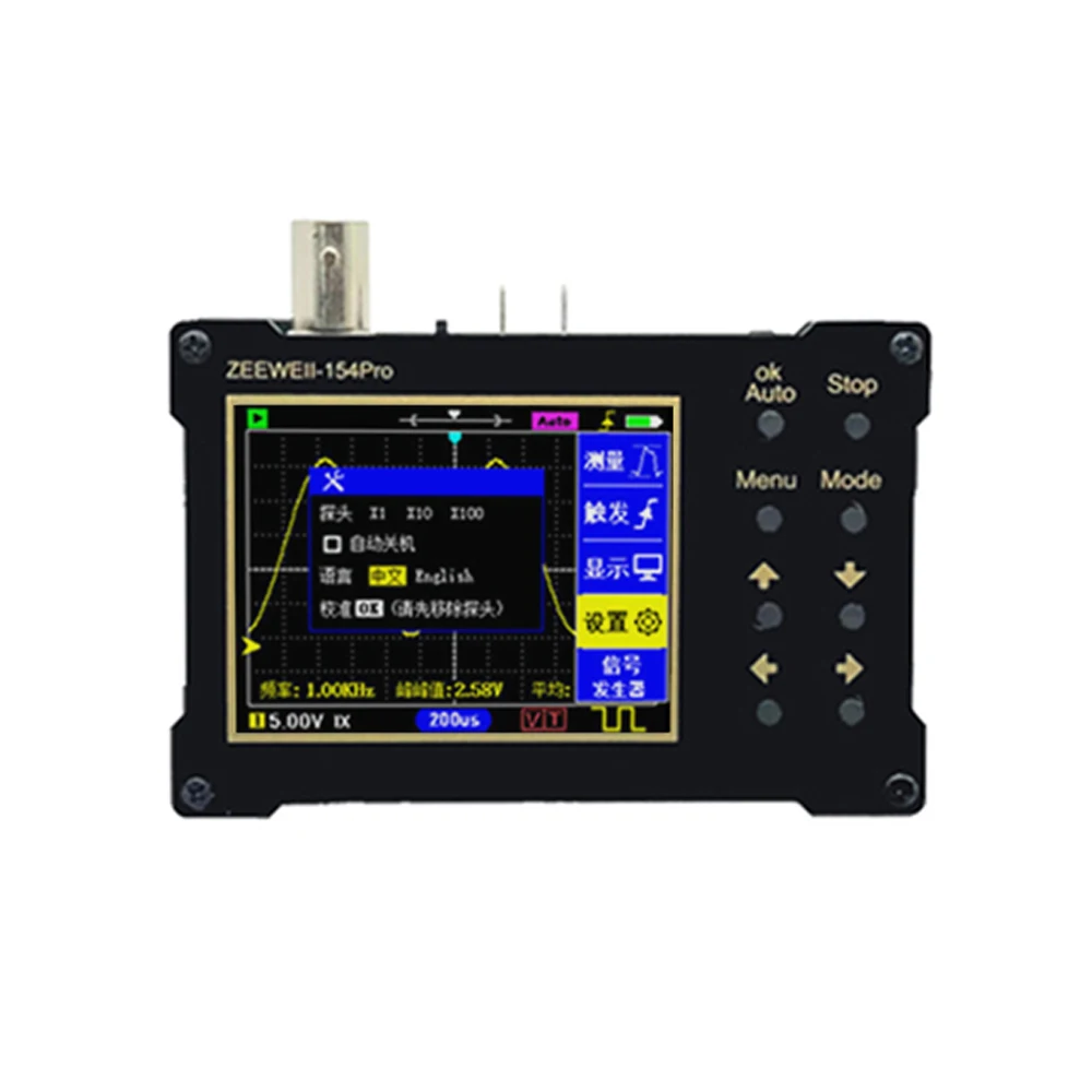 

Цифровой осциллограф DSO154Pro с экраном 2,4 дюйма, 18 МГц, аналоговая полоса пропускания, поддержка генератора сигналов