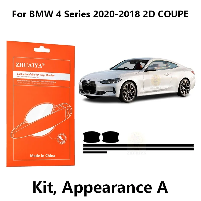 

ZHUAIYA Door Edge Guards Door Handle Cup Paint Protection Film TPU PPF For BMW 4 Series 2020-2018 2D COUPE car assecories