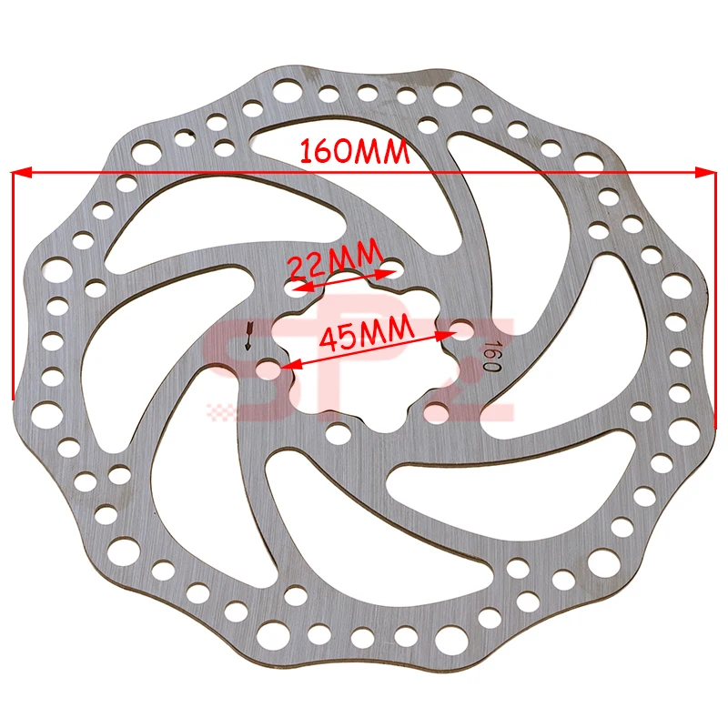 

160mm Inner diameter 34MM 6 Inches Stainless Steel Rotor Disc Brake For MTB Mountain Road Cruiser Bike Bicycle parts