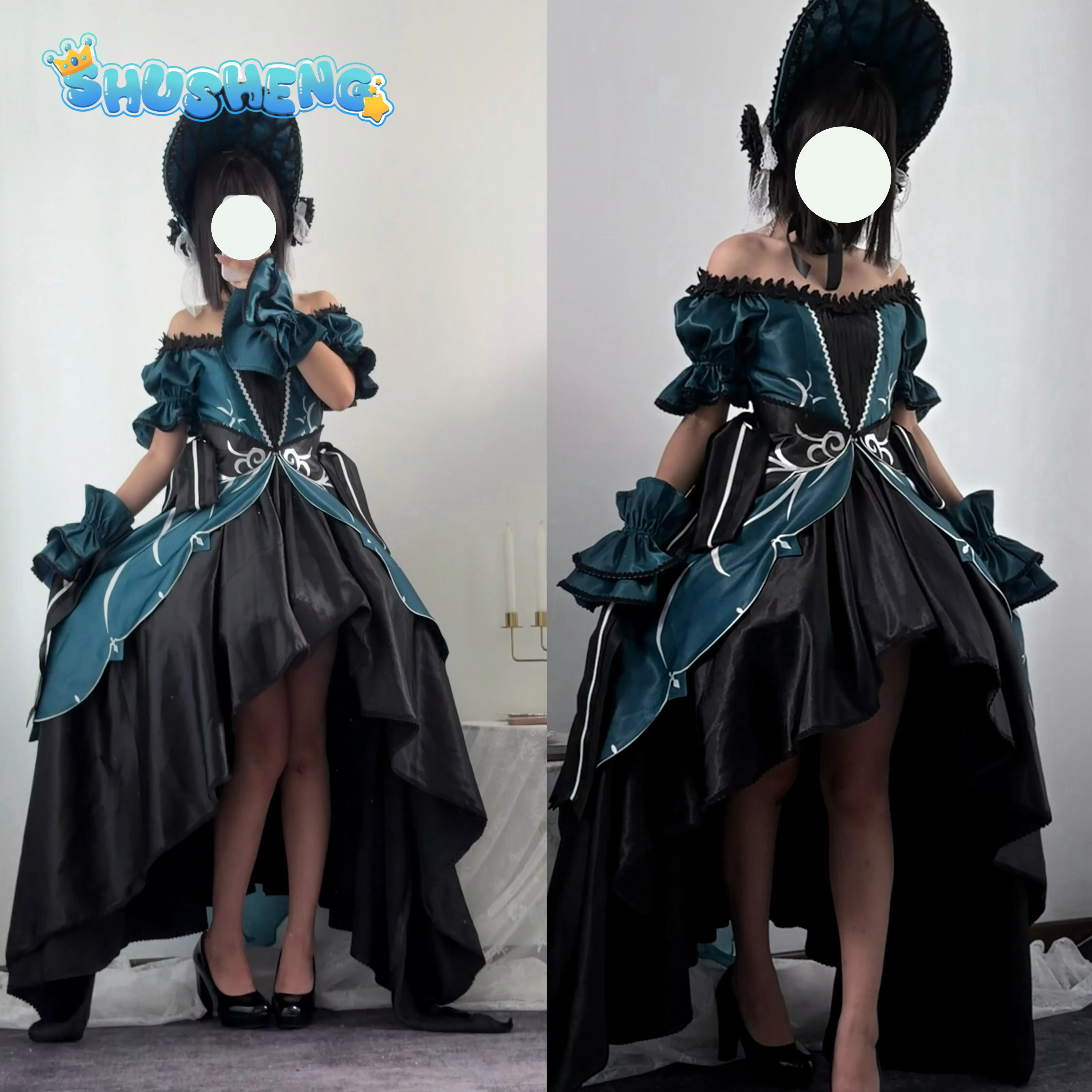 Фото Ведьма в Святую Ночь FGO Алиса Куонджи Три премьеры Косплей Костюм Алисы Куонджи Женский великолепный готический костюм с шляпой на Хэллоуин №1