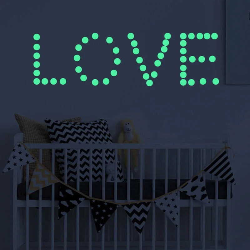 

Bedroom Luminous stickers Child's room Dot Wall Art Decals Decoration Fluorescent Glow in the dark Round Vinyl