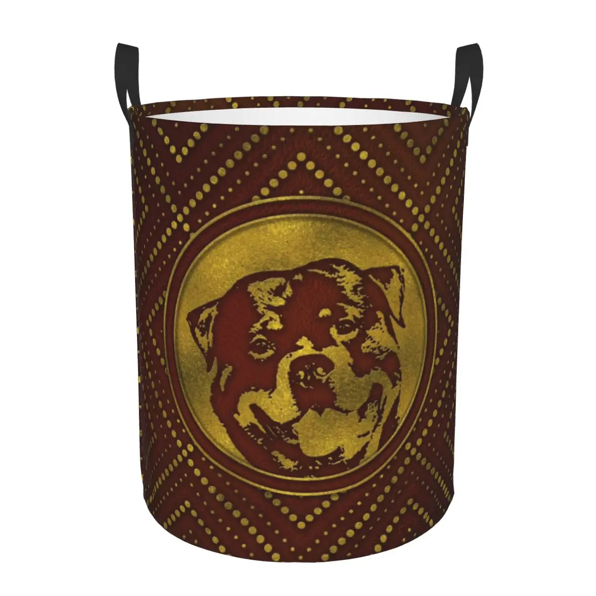Позолоченная тисненая корзина для белья Rottweiler Складная Большая хранения одежды