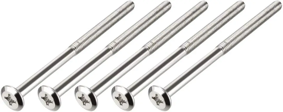 

Keszoox M6x100mm Phillips Head Screws Furniture Bolts 58mm Thread Length 5pcs
