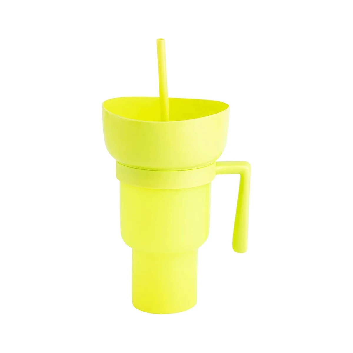 

1PC Stadium Tumbler Popcorn Cup Snack Cup Multifunctional Cups 1000Ml Yellow