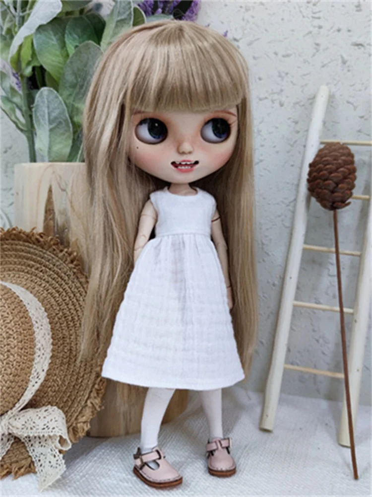 

Doll Clothes White Dress For Blythe Dress Doll Clothing Accessories