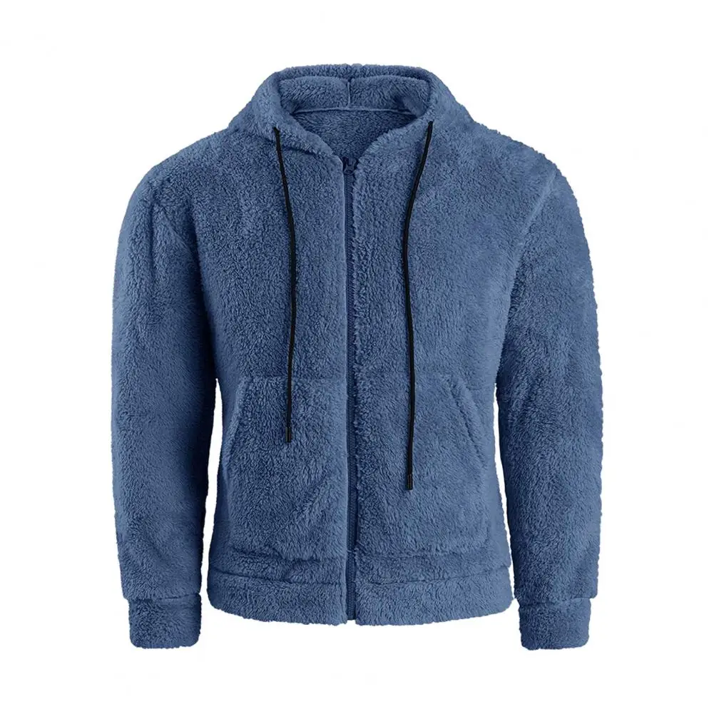 Повседневное Мужское пальто на молнии мужской зимний свитер с капюшоном и