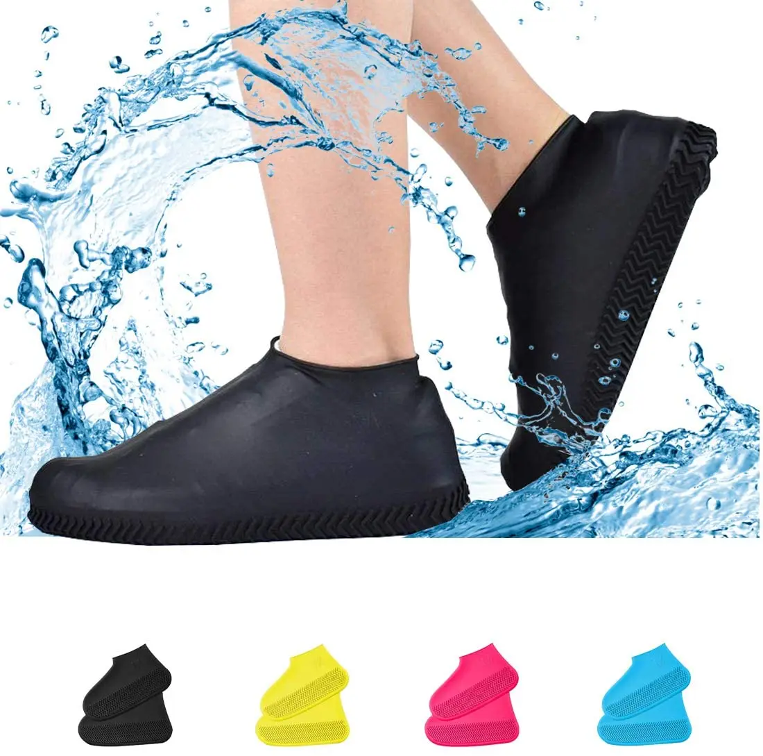 6 color Vintage Rubber Boot Reusable Waterproof Rain Shoes Cover Non-Slip Silicone Overshoes Boot Cover Unisex Shoes Accessories