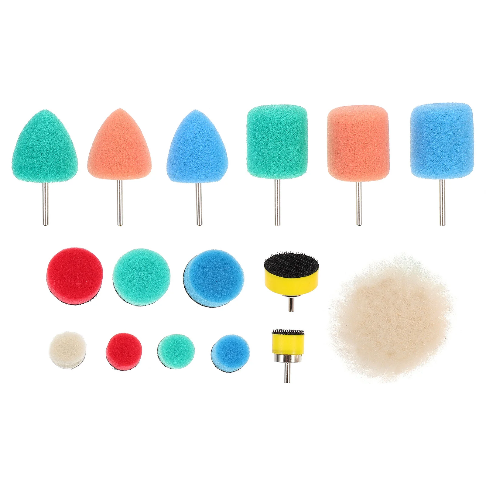 

16 Pcs Buffing Sponge Pads Auto Drill Polishing Pads Kit Car Polishing Wheels