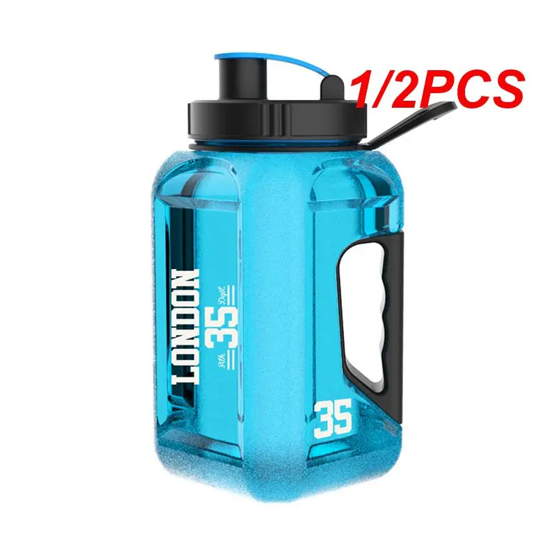 

1/2PCS Liters Straw Plastic Water Bottle Large Portable Travel Bottle Sports Fitness Cup High Value Big Fat Cup Adult Universal
