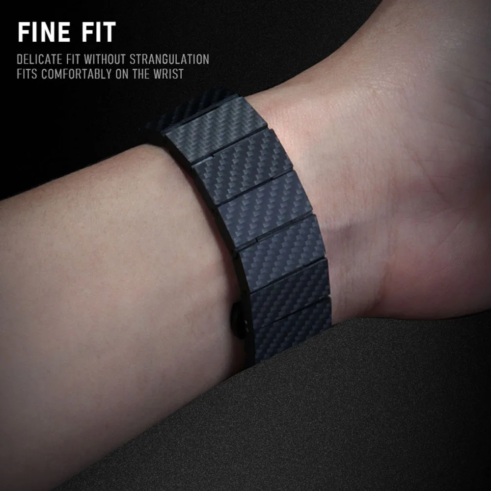 Carbon Fiber Strap for Samsung Galaxy 5 Pro 45mm Replaceable Bracelet for Galaxy Watch 5 4 44mm 40mm Butterfly Buckle Wristband