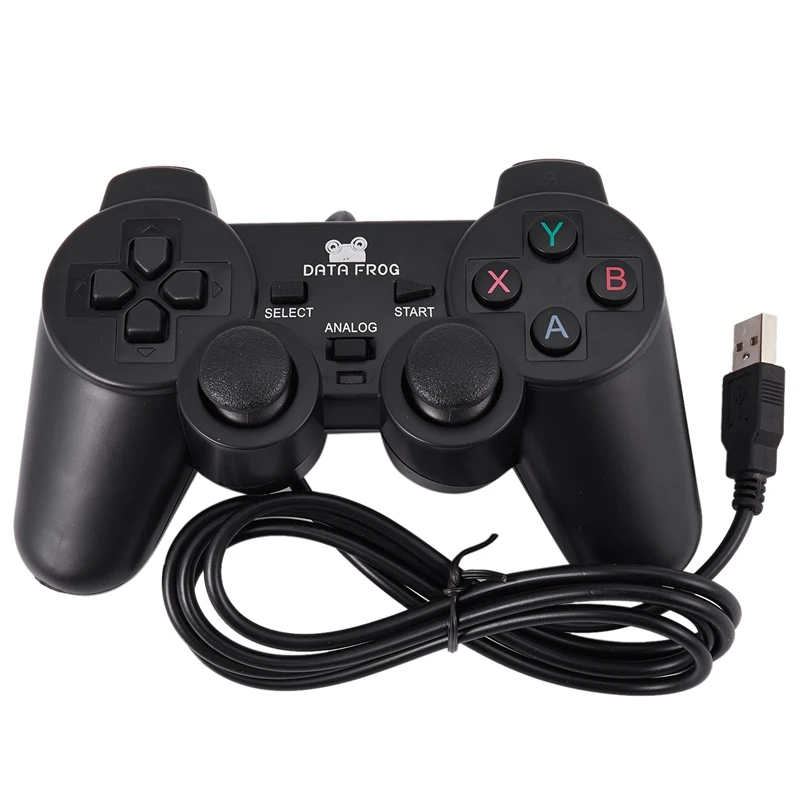 

Data Frog Vibration Joystick Wired Usb Pc Controller For Pc Computer Laptop For Winxp/Win7/Win8/Win10 For Vista Black Gamepad