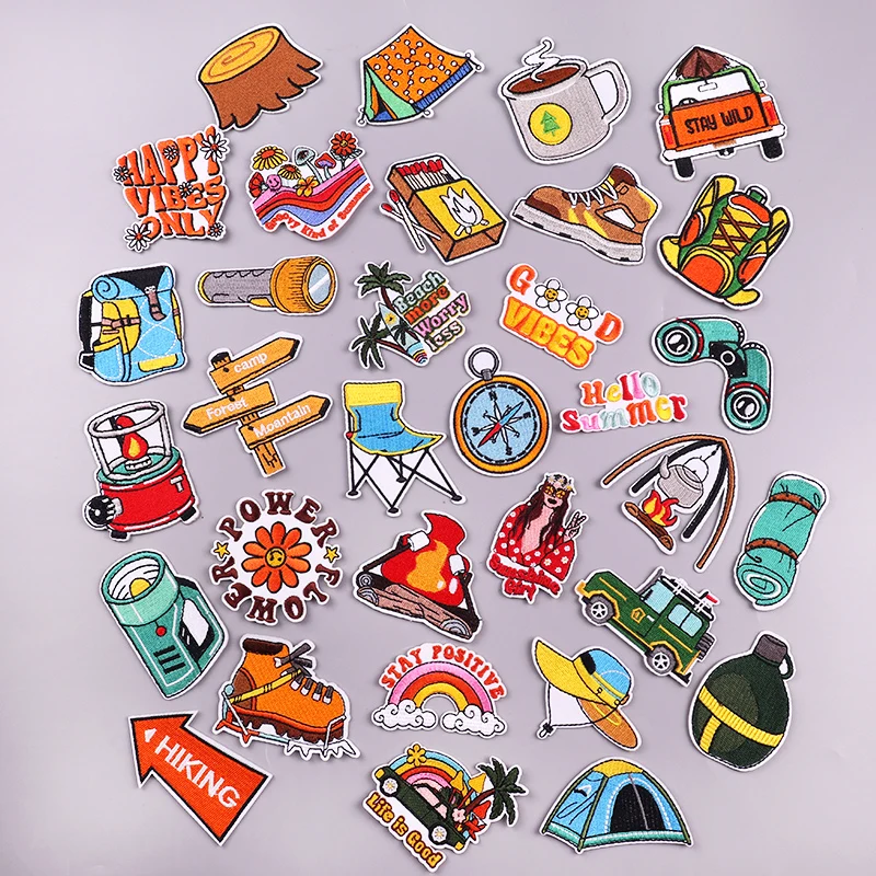 Куртки рюкзак нашивка с вышивкой для палатки Jeep Compass кемпинга нашивки утюгом