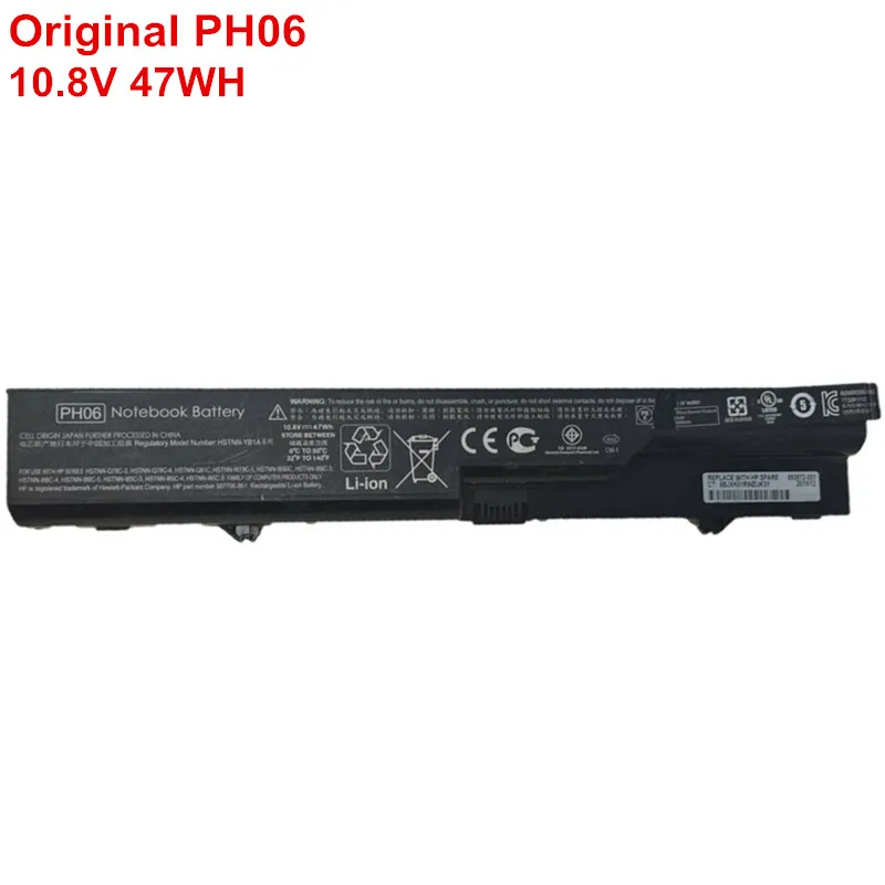 

New Genuine Original PH06 Laptop Battery For HP ProBook 4320s 4321s 4325s 4326s 4420s 4421s 4425s 4520s 593572-001 HSTNN-CB1A